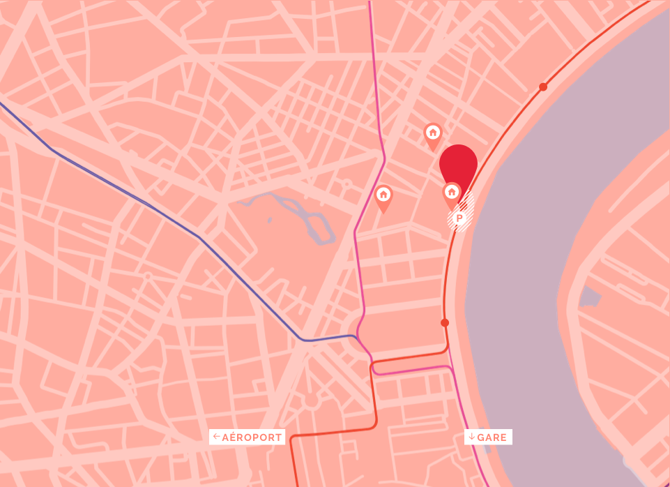Carte du Centre de Congrès de la Cité Mondiale Bordeaux